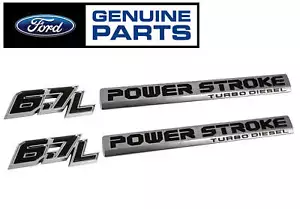 2017 Ford F250 F350 F450 Superduty 6.7L & Power Stroke Fender Emblems - 4pc Kit - Picture 1 of 7