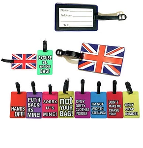 1 x union jack Luggage Tag Suitcase Name Address Label ID tag - Picture 1 of 1