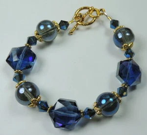 Blaues Kristall Armband Handarbeit - Bild 1 von 2