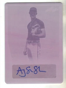 2021 Leaf Metal Draft AJ Smith-Shawver Rookie Auto #1/1 Magenta Plate Braves - Picture 1 of 2