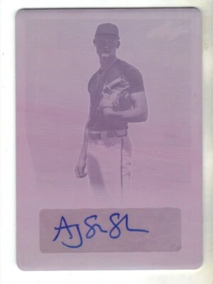 2021 Leaf Metal Draft AJ Smith-Shawver  Rookie Auto #1/1 Magenta Plate Braves - Image 1 of 2