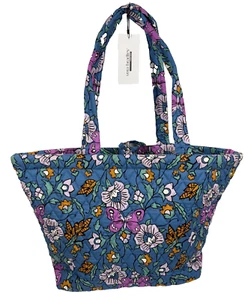 Vera Bradley Small East West Tote Wild Prairie 17X10X3 in. Flowers & Butterflies - Picture 1 of 9