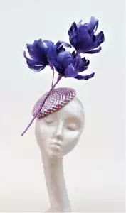 Multi Coloured Pillbox/Button Fascinator - Picture 1 of 9