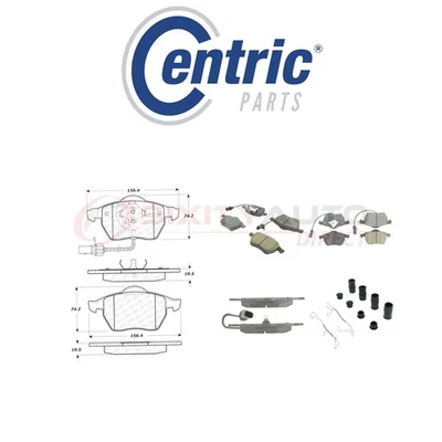 Centric Posi Quiet Disc Brake Pads w Shims for 1999-2006 Audi A4 Quattro sm Foto 1 de 4