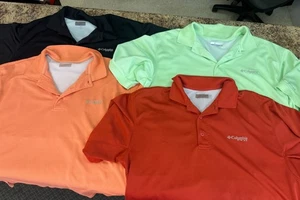 Lot Of 4 Columbia Men’s Polos- All Size Medium Assorted Colors Pre Owned - Picture 1 of 1
