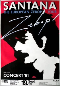 SANTANA - 1981 - Live In Concert - Zebop Tour - Poster - München - Bild 1 von 1
