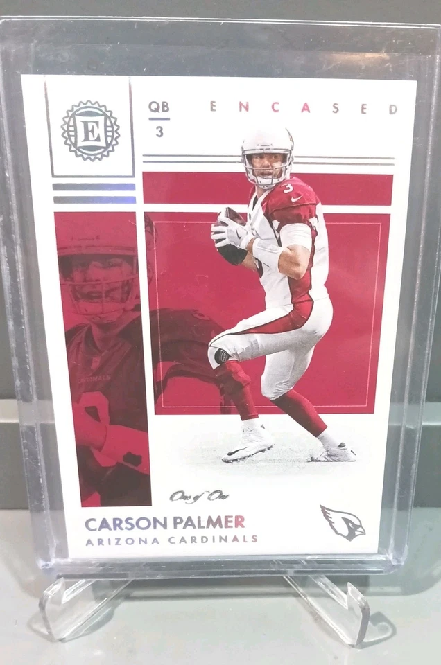 2017 Panini Encased - Carson Palmer Platinum Base #44 True 1/1 Arizona Cardinals - Image 1 of 2