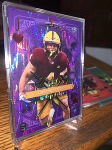 2024 Wild Card 3/4 Rookie Cam Skattebo Jack Hearts Purple Holo Shock Prizm Giant - Bild 1 von 5