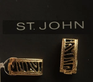 Orecchini a clip St John Knits magnetici Jungle Couture nuovi con etichette prezzo al dettaglio consigliato dal produttore $ 190 - Foto 1 di 1