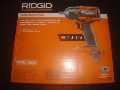 RIDGID 18V无刷无绳4模式1/2英寸 Mid-Torque冲击扳手R86012B — 第 1/3 张图片