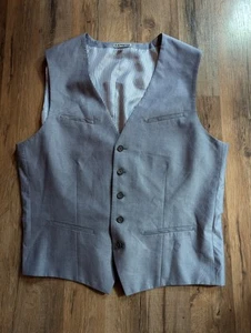 Express Mens Grey Formal Vest Size Large - Picture 1 of 4