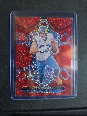 2024 Panini Mosaic Red Sparkle Prizm Tyler Higbee #131 Los Angeles Rams - Image 1 of 2