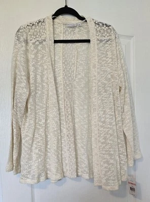 CÁRDIGAN MUJER KIM ROGERS 2X COLOR CREMA NUEVO CON ETIQUETAS Foto 1 de 4