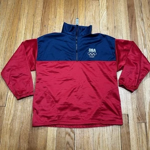 Vintage USA Olympics Men’s Large Pullover 2012 London 1/4 Zip Embroidery - Picture 1 of 9