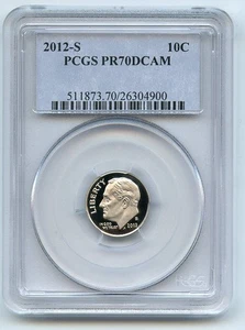 2012 S 10C Clad Roosevelt Dime PCGS PR70DCAM - Picture 1 of 1