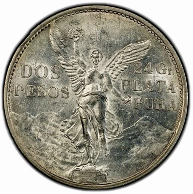 1921-Mo 2 DOS PESOS MEXICO CENTENNIAL KM-462 PCGS MS 61 UNCIRCULATED BEAUTY! - Image 1 of 4