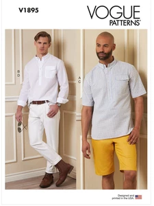 Vogue V1895 Sewing Pattern Men's Shirt Shorts Pants MUU (34-36-38-40) UNCUT - Picture 1 of 6