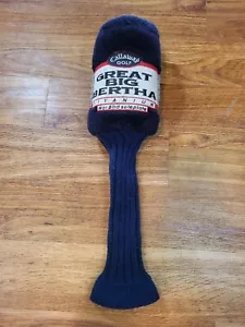 CALLAWAY GOLF CLUB HEAD COVER SOCK GREAT BIG BERTHA Sole Plate #1 WAR BIRD Blue - Picture 1 of 3