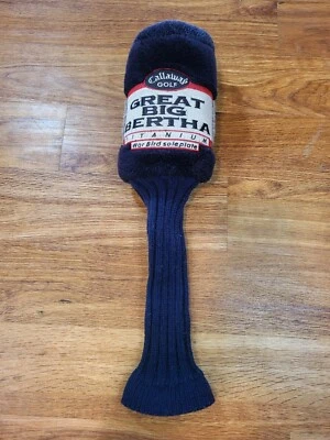CALLAWAY GOLF CLUB HEAD COVER SOCK GREAT BIG BERTHA Sole Plate #1 WAR BIRD Blue - Image 1 of 3