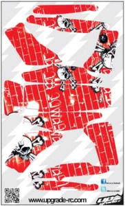 Upgrade RC Red/White Skull Skin / Decal / Sticker 200QX UPG7209 - Picture 1 of 2