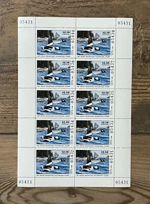 1987 MAINE - LotP - State Duck Stamp - Mint OG NH **FULL SHEET** - Image 1 of 2
