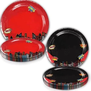 ANFGANC Spider Birthday Party Supplies 40pcs Spider Plates Red Black Super He... - Picture 1 of 7