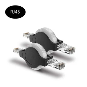 1.5Meter Portable RJ45 Retractable Ethernet LAN Cable Network Patch Wire 100Mbps - Photo 1/7