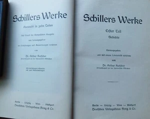 Friedrich von Schiller Werke - Auswahl in 10 Teilen 1907 Klassiker Lederrücken - Bild 1 von 3