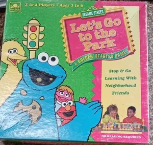 Vintage 1994 Golden Sesame Street Let’s Go To The Park Game Ages 3-6 Complete - Picture 1 of 13