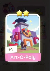 Mo-no-poly Go Art-O-Poly Sticker INSTANT SEND - Picture 1 of 1