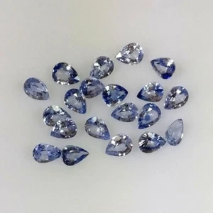 3.69ct Natural Ceylon Blue Sapphire beautiful little pears (4X3)mm size gems - Bild 1 von 3