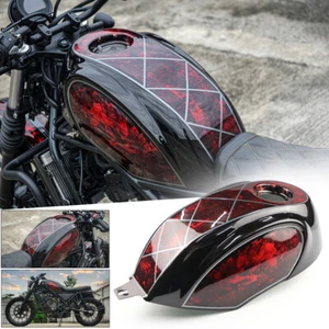 COVER FUEL OIL TANK BLACK & RED FIT FOR HONDA SCL CL 300 500 23-2024 - Picture 1 of 16