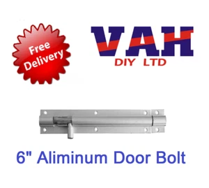 Barrel Door Bolt 6" Aliminum - Picture 1 of 12