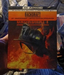 BACKDRAFT STEELBOOK 4K UHD + Blu-Ray + Digital 30th Anniversary Minty New Sealed - Picture 1 of 2