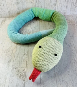 Crate & Barrel Kids LAND OF NOD Plush SNAKE Green Large Stuffed Toy 53” - Picture 1 of 6