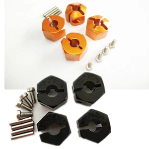 Adaptador hexagonal de aluminio 12 mm de diámetro 9 mm de grosor 1,7 mm pasadores para HPI Savage Xs Flux - Imagen 1 de 3