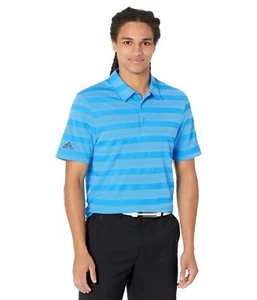 adidas Men Two-Color Stripe Polo Pulse Blue Golf Shirt Medium HM5330 - Picture 1 of 1