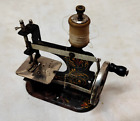 Toy Hand Crank Sewing Machine German Casige Eagle Key Logo +Sunger Drawing Book