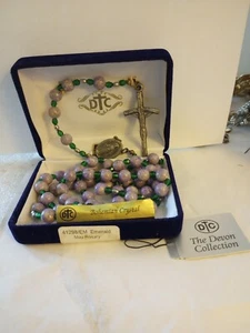 NOS NIB DTC Devon Collection Rosary W/Deluxe Crucifix & Centerpiece in Orig Box - Picture 1 of 4