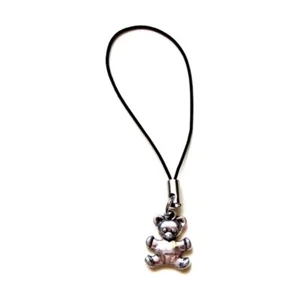 Bijou accessoire de tel portable GSM SAC MP3 / Breloque OURSON / Dragonne noire - Photo 1 sur 1