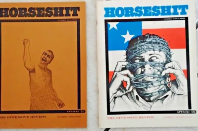 1967 Horseshit The Offensive Review Magazine No. 2 & No. 3 (lot of 2) VTG. RARE - Image 1 of 4