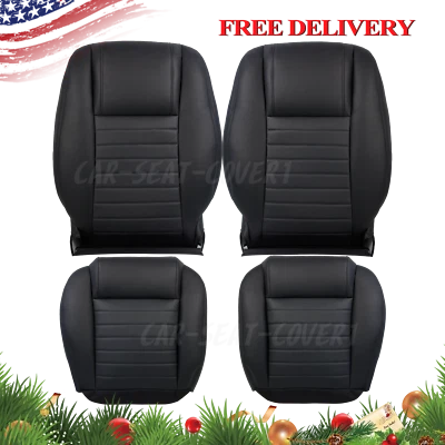2005 2006 2007 2008 2009 For Ford Mustang GT Front Bottom/Top Seat Cover Black Foto 1 de 4