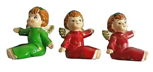 3 Vintage LEFTON Pixie Angel Candle Huggers Christmas Holiday Decor Sri Lanka  - Picture 1 of 8