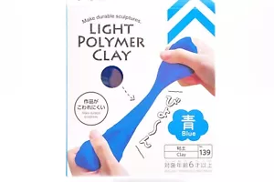 Daiso Light Polymer Clay Blue Soft Nendo Lightweight resin durable from Japan - Picture 1 of 9