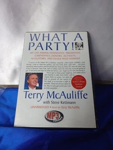 terry mcauliffe WHAT A PARTY !unabridged MP3 CD includes insert - Picture 1 of 3