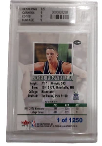 Joel Przybilla Fleer Authority 2000-01 RC Rookie 1/1250 #116 BGS 9 Mint - Picture 1 of 2