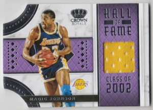 2020-21 Crown Royale Magic Johnson Hall of Fame Class of 1998 Die Cut Jersey - Picture 1 of 2