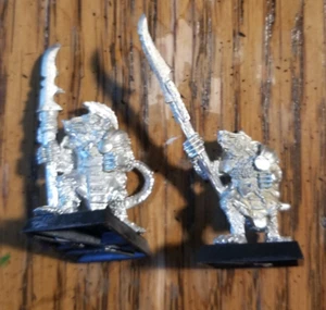 1993 Skaven Stormvermin Hellebarde Zitadelle Warhammer Metall Vintage OOP x2 a - Bild 1 von 2