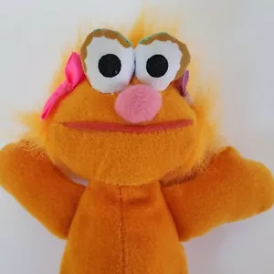Vintage 1997 Tyco Plüsch Sesamstraße Zoe Sitzsack Stofftier Spielzeug Puppe 8 Zoll - Bild 1 von 5