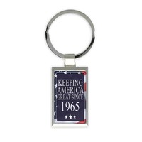 America Great 1965 Birthday : Gift Keychain Keeping Classic Flag Patriotic Age